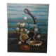 Gianfranco Rontani . Lucca (1926-2018) large oil on canvas 118 x 97 surrealist