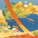 Affiche vintage Nach Westindien und Mittelamerika