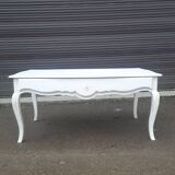 Louis XV style white painted coffee table