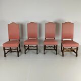 Beech Os De Mouton tapestry chairs (set of 4)