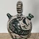 Hand-painted Picasso style ceramic bird jug signed Punter
