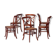 Set of bended wooden chairs