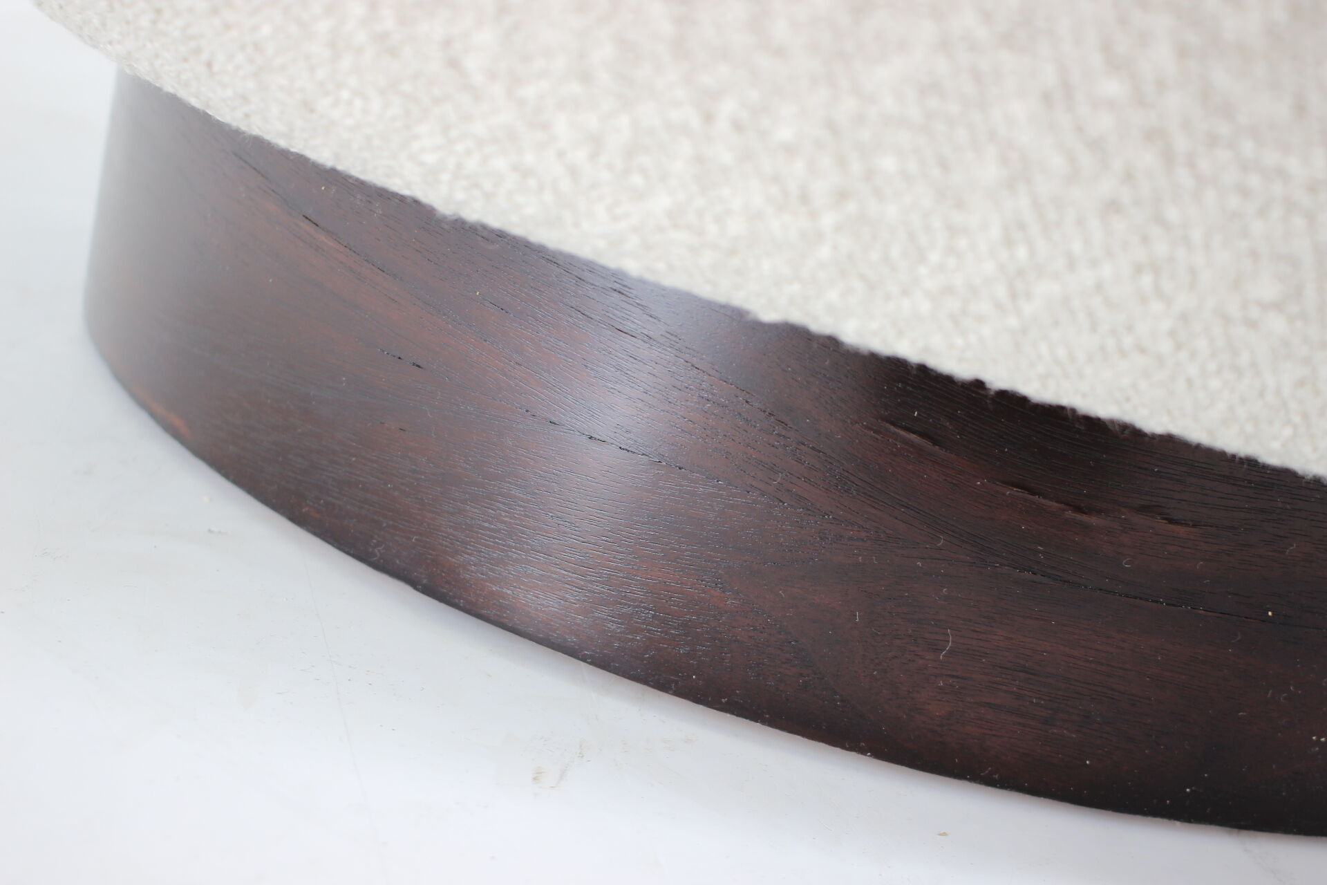 1970s Shell Lounge Chair in Bouclé Upholstery