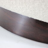 1970s Shell Lounge Chair in Bouclé Upholstery