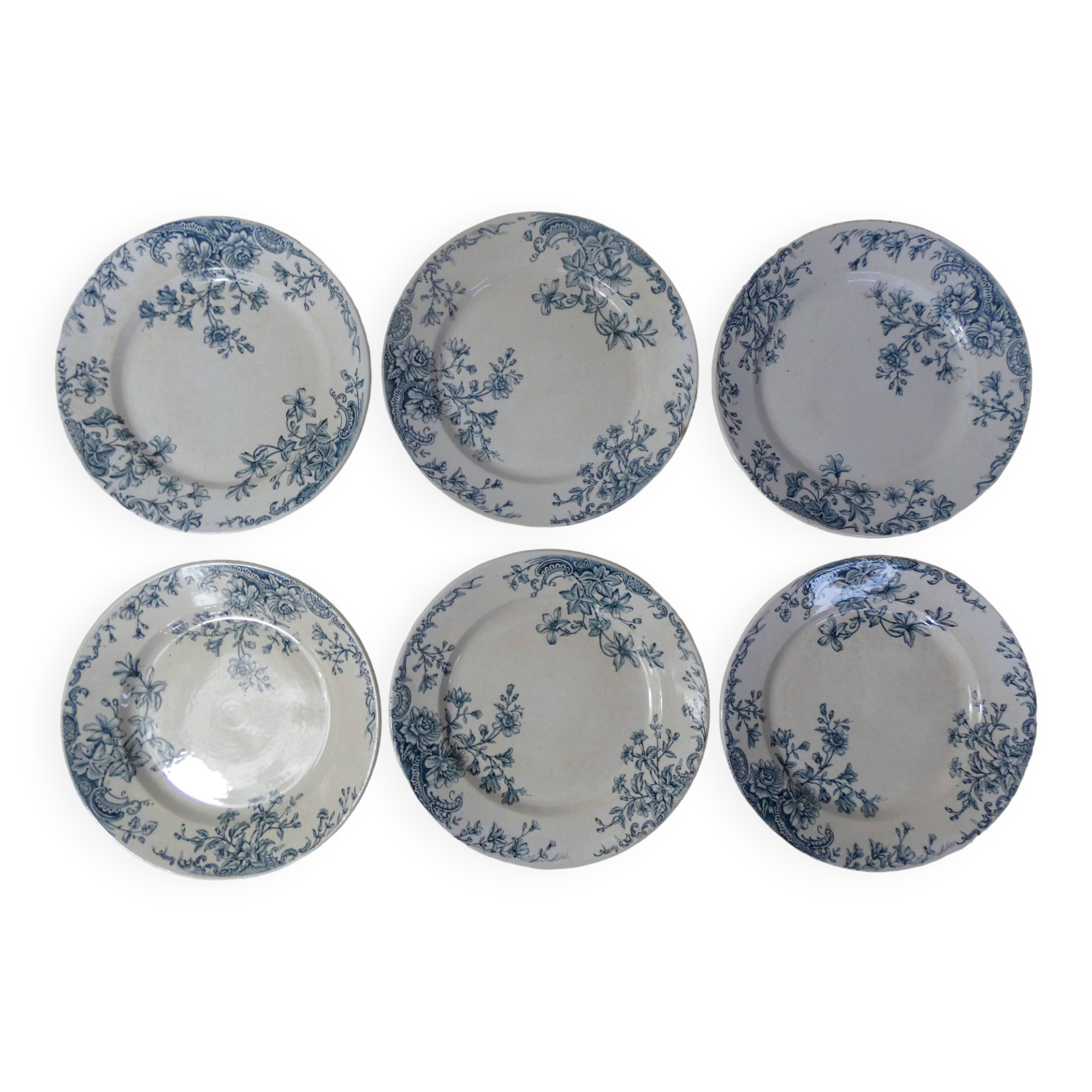Iron earth 6 flat flower plates althaea