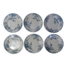 Iron earth 6 flat flower plates althaea