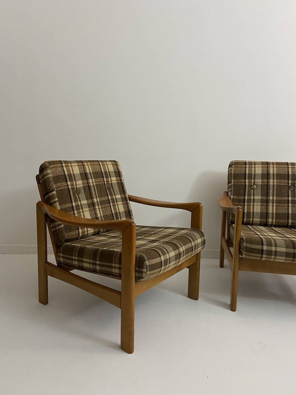 Vintage teak armchairs