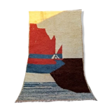 Tapis berbère marocain azilal coloré 225 x 125cm