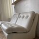 Vintage two-seater modular sofa, off-white, France 1970s