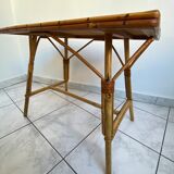Rattan side table