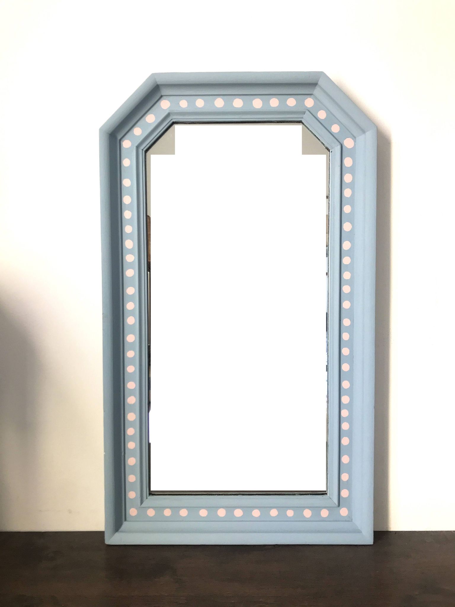 Painted wooden mirror, Folk Art patterns - 72 x 41.5 cm