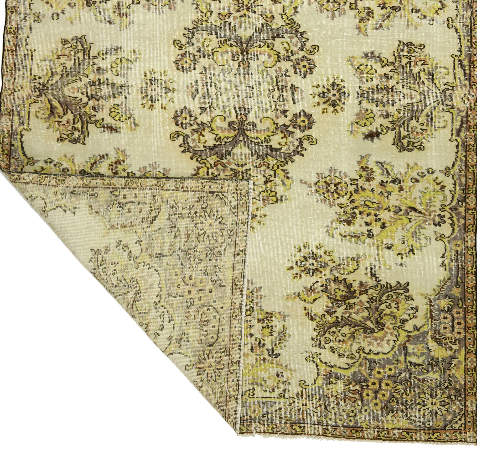 Anatolian handmade vintage rug 233 cm x 165 cm