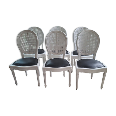 Chaises médaillon Louis xvi