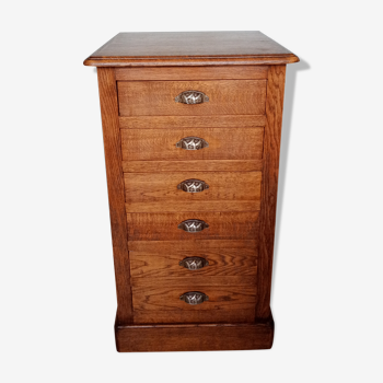 Chiffonnier semainier buffet commode grainetier meuble métier tiroirs bois industriel scandinave