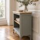 Louis XV style library renovated and enhanced in green-grey.