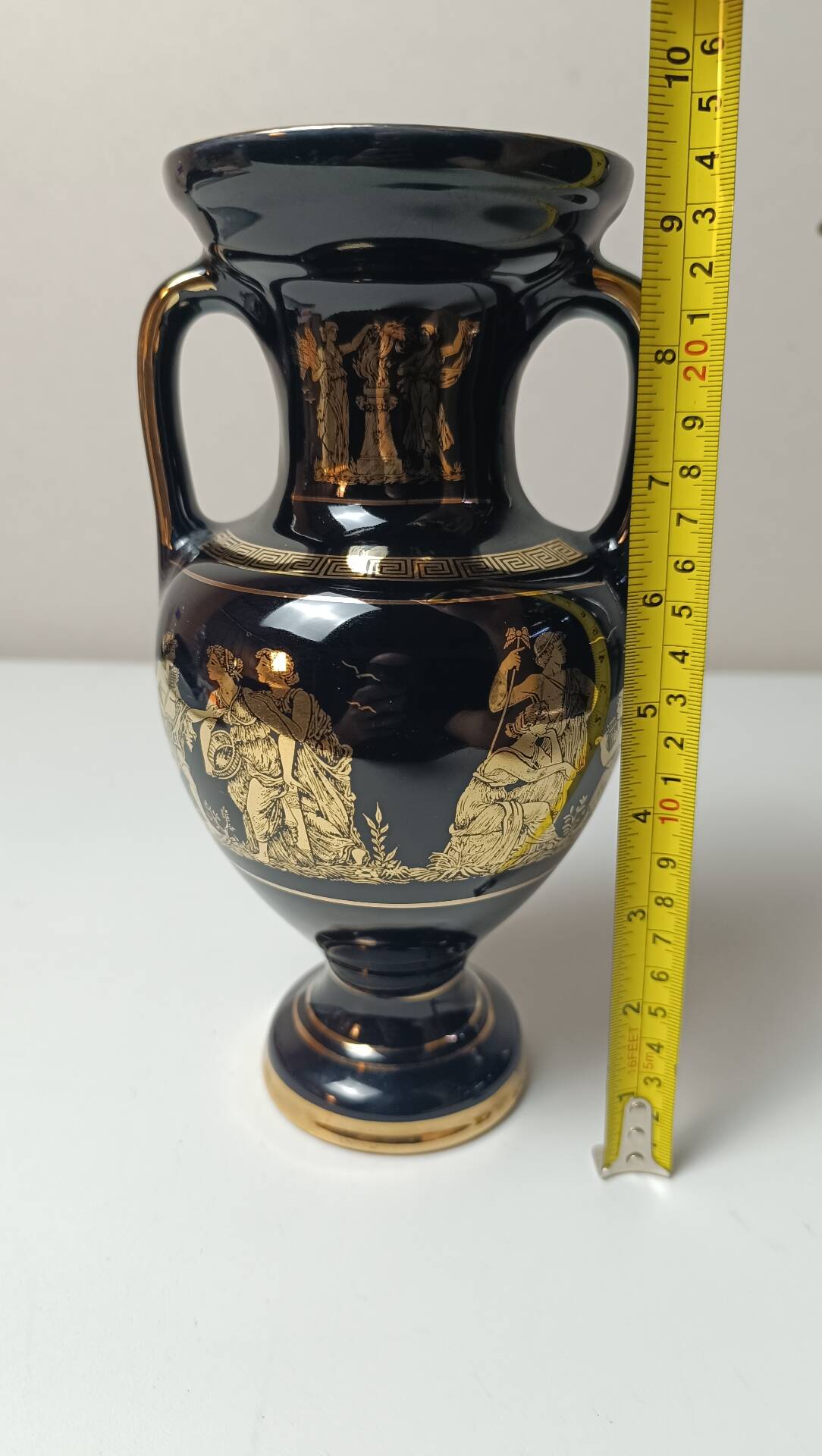 Amphora / Greek Vase Black and Gold Made in Greece 24K Gold