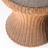 Pair of rattan side tables