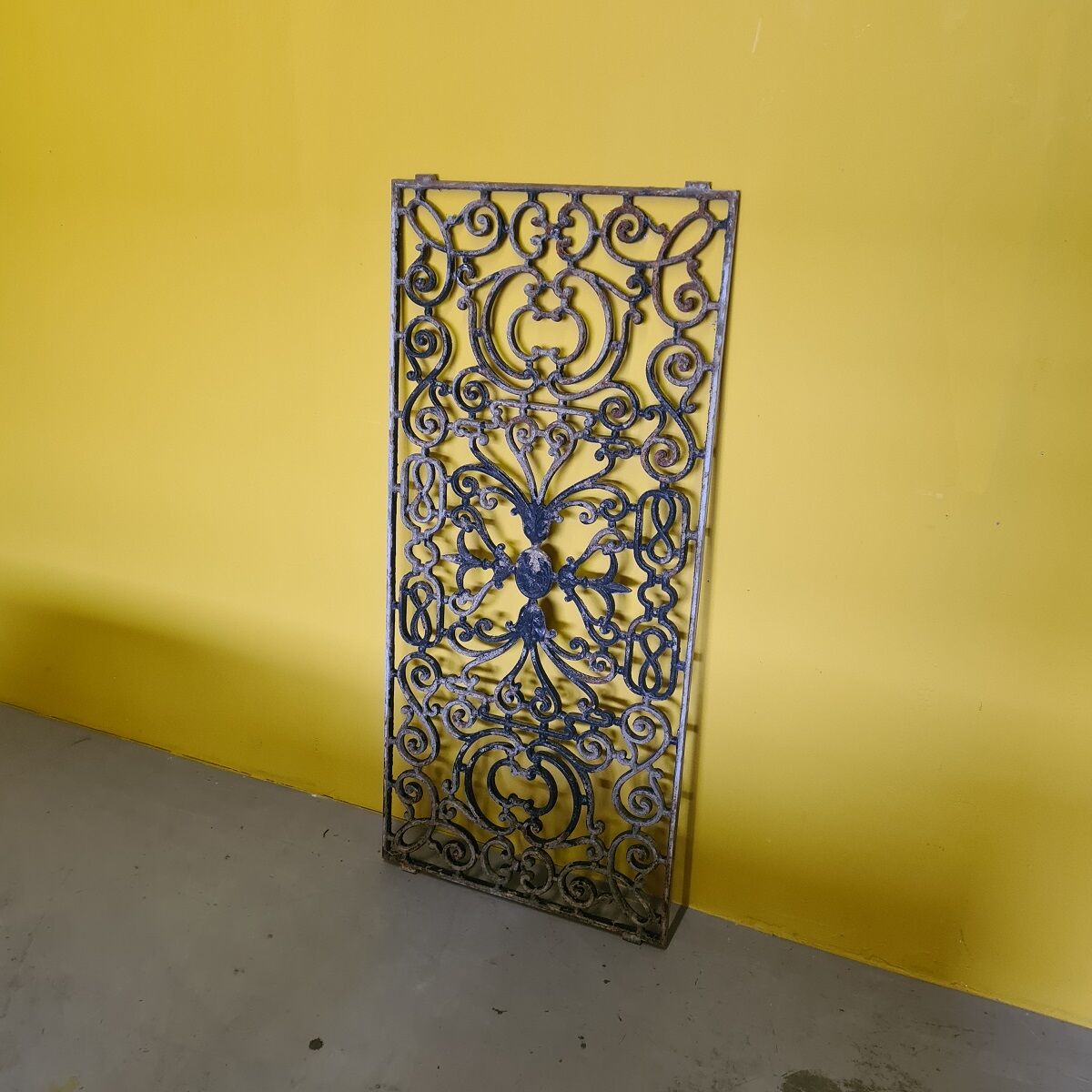 Old french cast iron door fence, 1950s