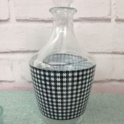 Carafe pied de poule et ses 6 verres assortis