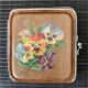 Old wooden, metal and silk cigarette case 19th century