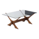 Örebro Glas ‘Condor’ walnut & glass coffee table by Fredrik Schriever-Abeln