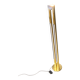 Vintage brass tube light floor lamp, 1980s
