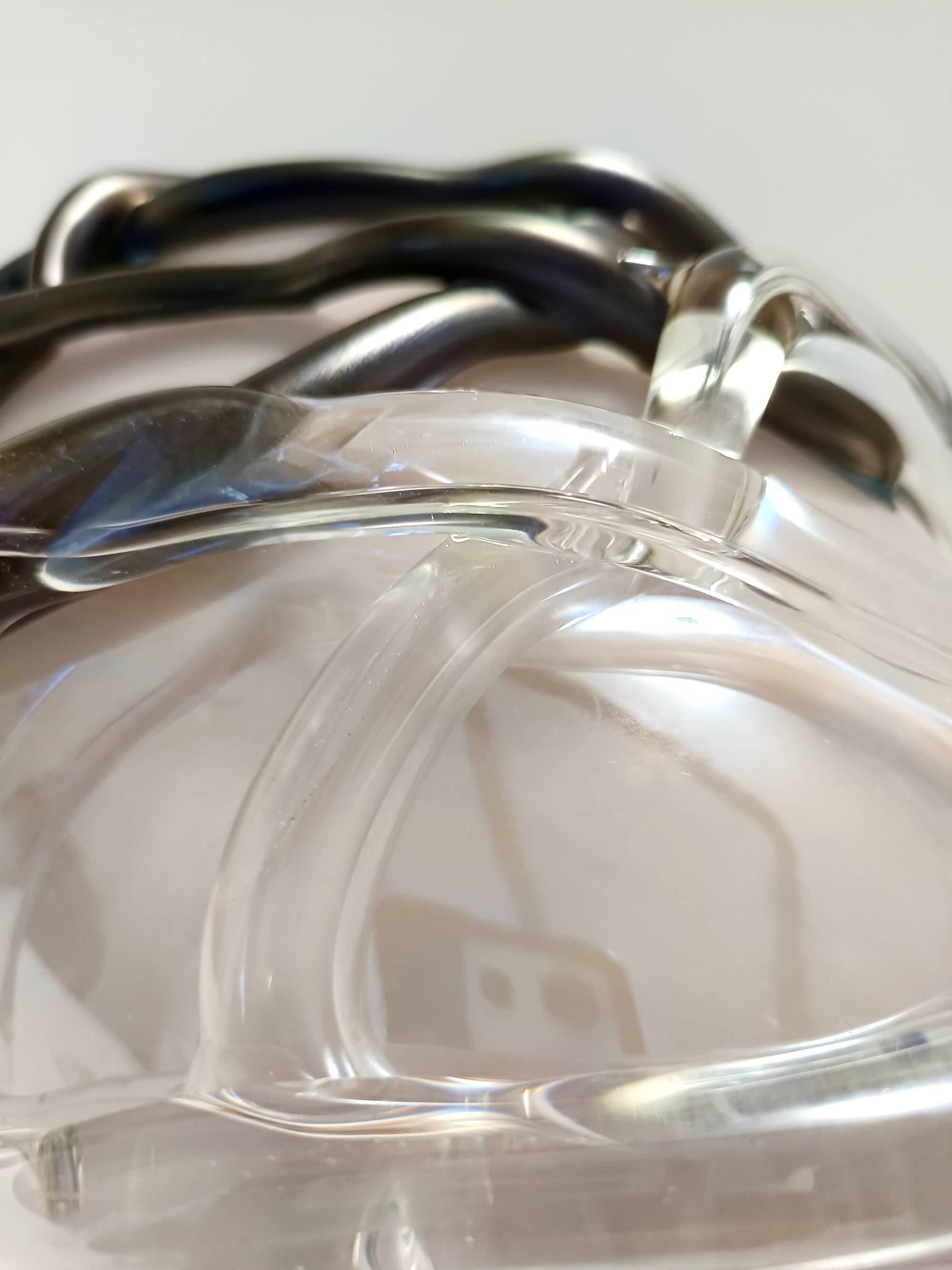 Lilac and Black Iridescent Murano Glass Vase by Sergio Costantini, Italy 19