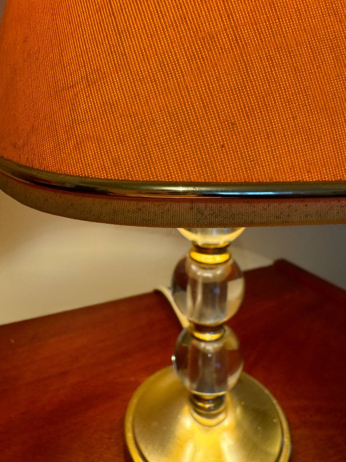 Adnet style glass ball lamp from the 60s