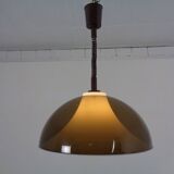 Ceiling lamp in brown and white plastic from Stilux Milano, 1960s