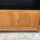 Large waxed pine bookcase with two doors