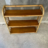 Vintage wall rattan shelf