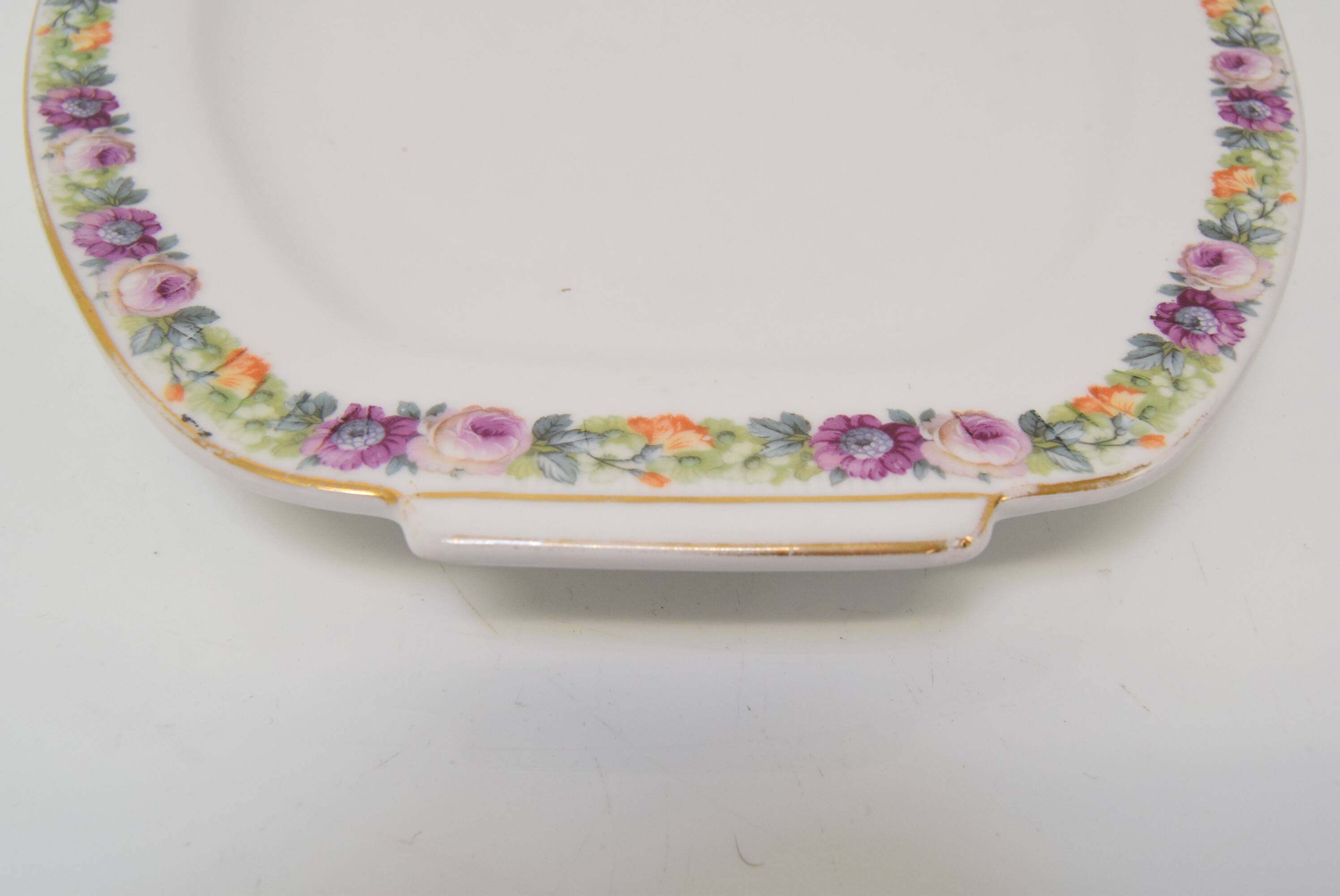 Plateau de service en porcelaine rare, porcelaine Merklín, années 1914.