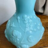 Blue opaline glass vase