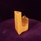 Sculptural Amber Ceramic Space Age Vase, Italy 1970