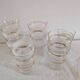 frosted glasses with golden trim, 1950s-60s