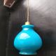 Suspension en verre bleu
