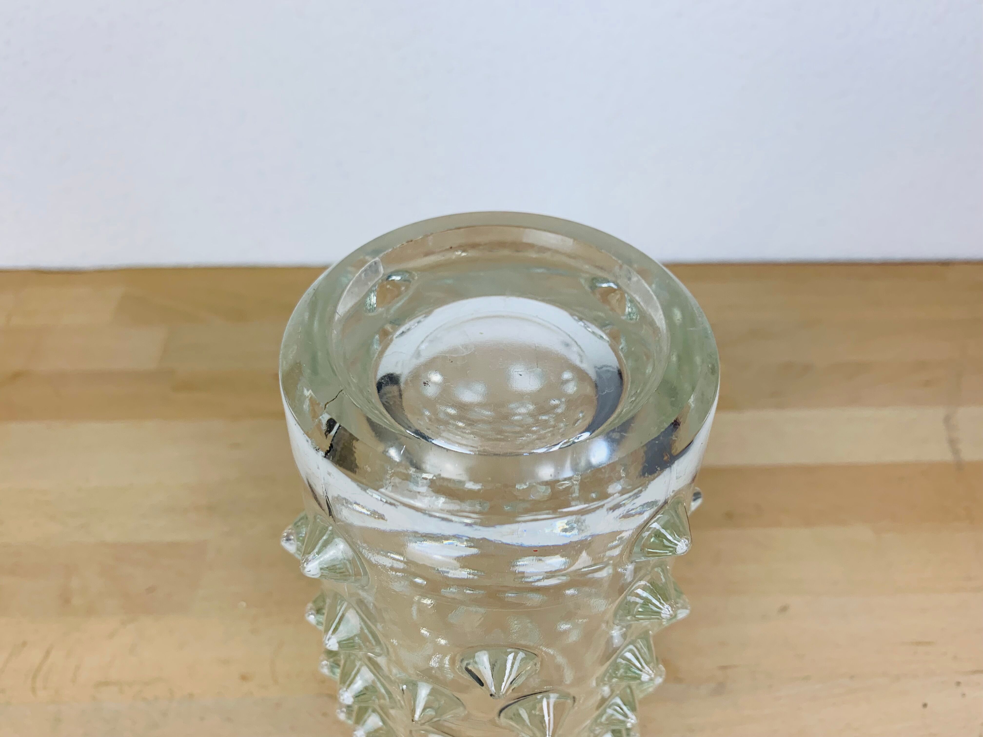 Vintage bubble glass vase