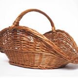 Large rattan log basket