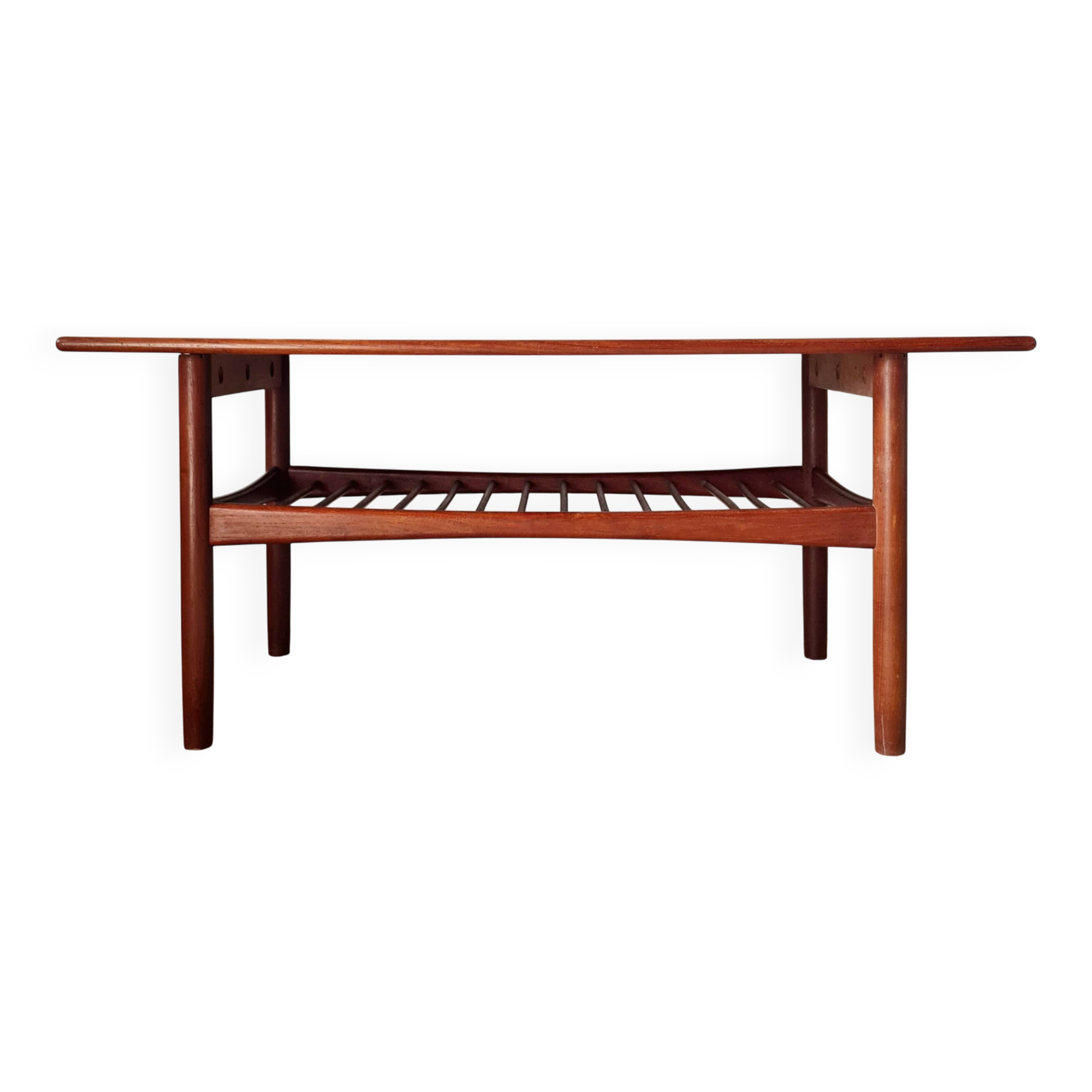 Table basse vintage en teck – Design Danois Mid-Century