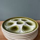 Set of 6 oyster plates Orchies Moulin des Loups