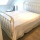 Bed 160 white wrought iron Irish handcrafted Celtic motifs
