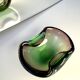 Ashtray / trinket dish in green and pink attributed to Murano 1950/60.