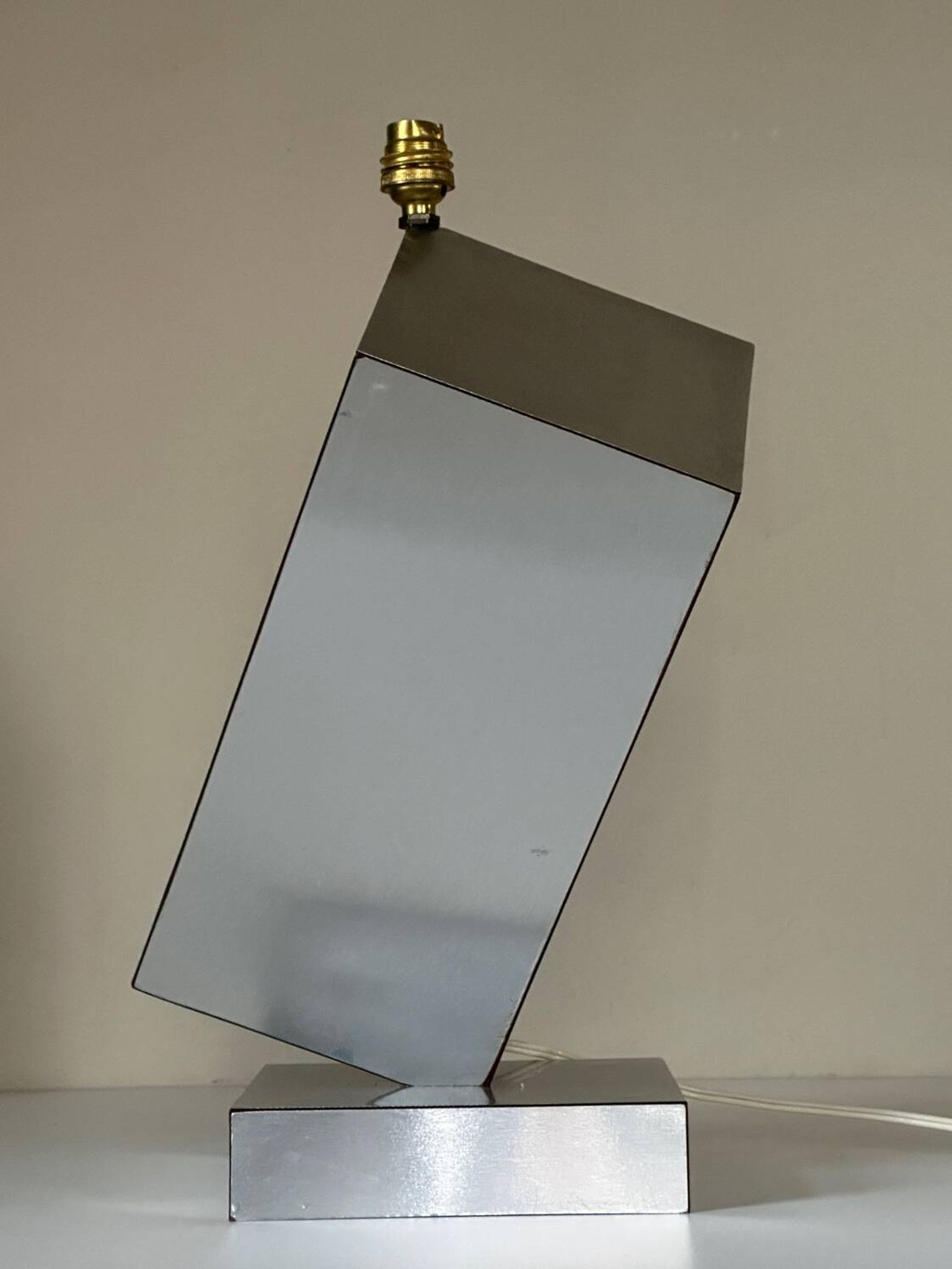 Vintage geometric lamp, 1970s design