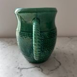Emerald green pitcher Sarreguemines