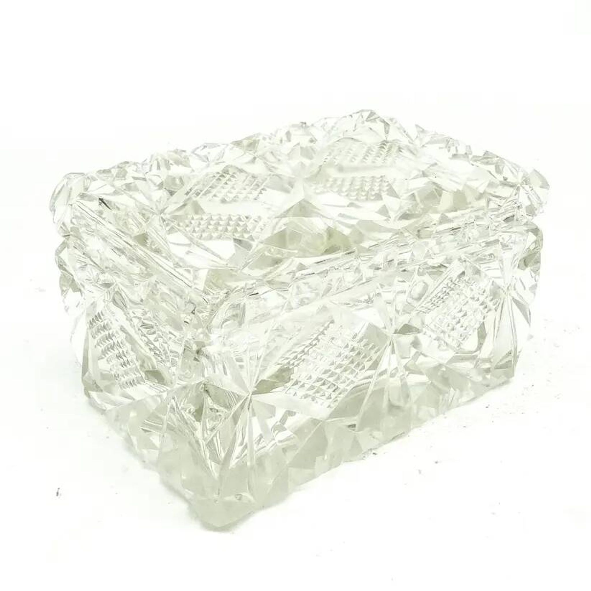 Bonbonnière Art Déco, cristal, Suède, années 1930