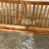 Vintage rattan magazine table