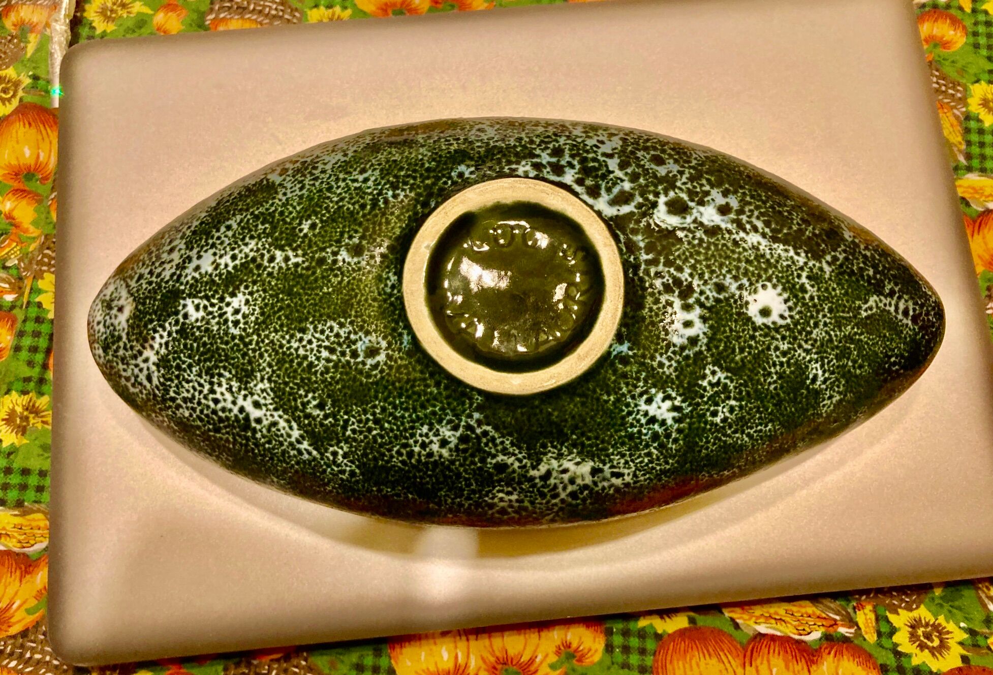 Ceramic fruit cup, signed luc Vallauris 1950 - vintage