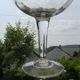 Set of 6 antique glass champagne glasses.