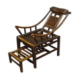 Chaise longue en bambou chinoise