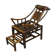 Original antique Chinese 19th century handcrafted bamboo lounge chair, ca 1860